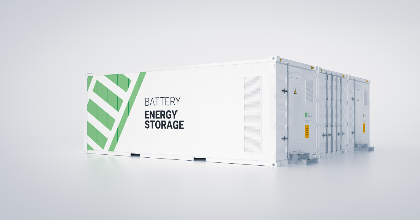 Ausgestatteter Technikcontainer-Innenraum