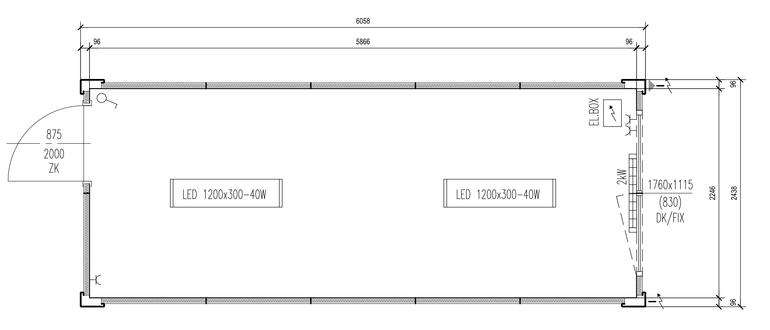 6 m x 2,5 m Basis MM01 6.800,00 €