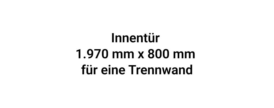 Innentür 1.970 mm x 800 mm für eine Trennwand