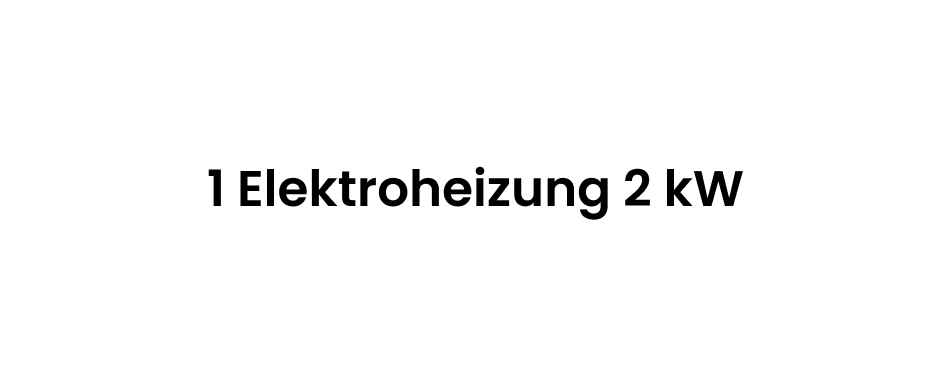 1 Elektroheizung 2 kW