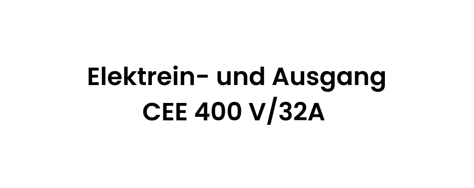 Elektrein- und Ausgang CEE 400 V/32A